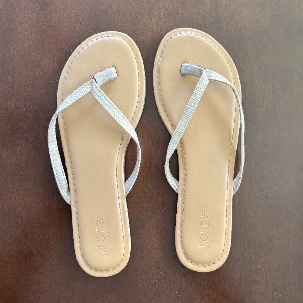 J. Crew Easy Summer Flip-Flops Nude/Cream